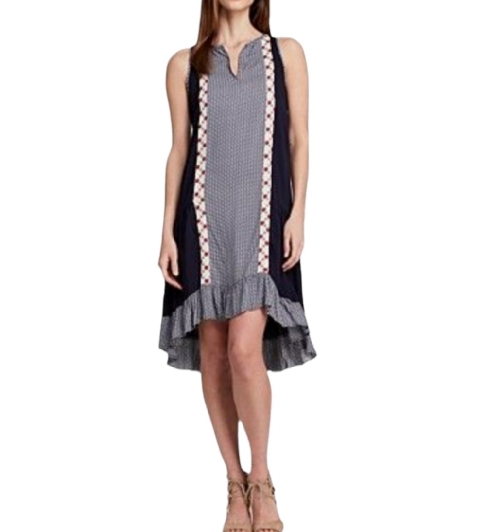 Karen Kane High Low Ruffle Hem Dress